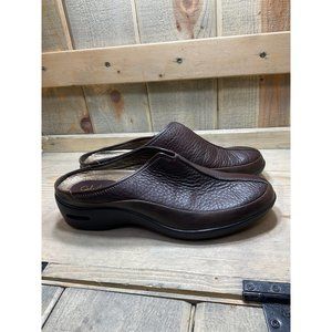 𝅺COLE Haan Womens Slip On 8.5B Loafers NikeAir Brown Leather Shoes